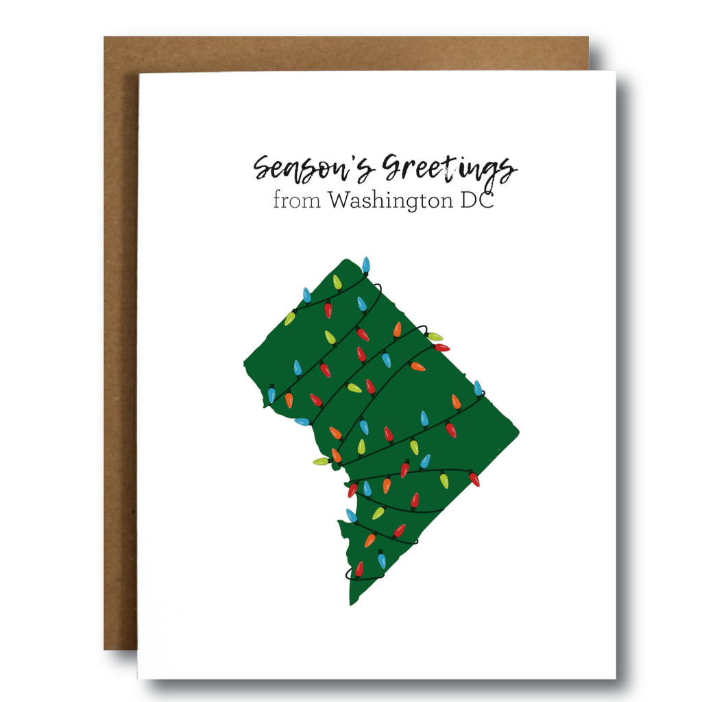 Season's Greetings DC Christmas Holiday Card The Card Bureau
