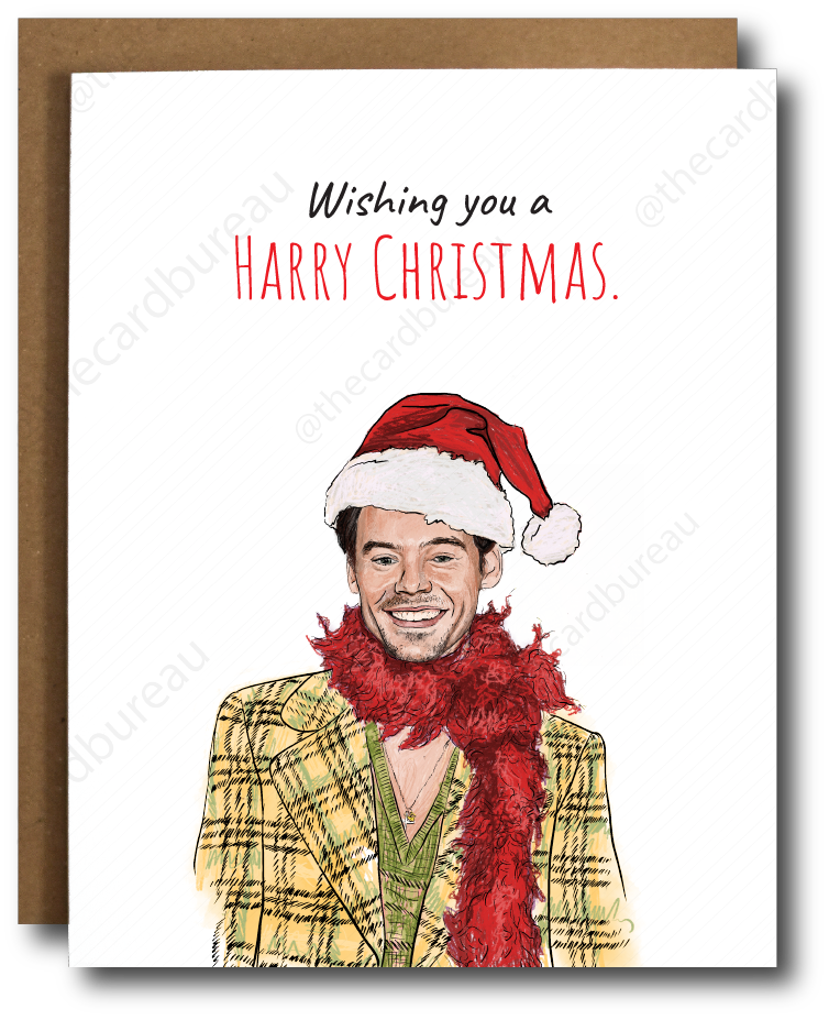 Harry Styles Biglietto Di Natale – “Have A Merry Christmas And A Harry New Year” Con Busta