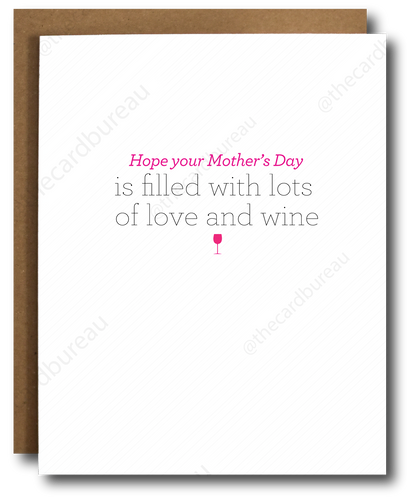 Wine Filled Mother's Day Card