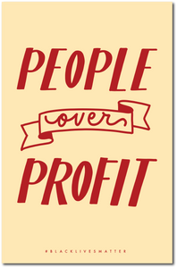 People Over Profit Protest Poster