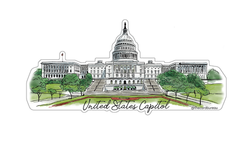 US Capitol Hand Drawn Sticker