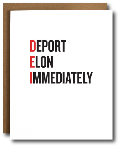 Greeting card displaying the acronym 