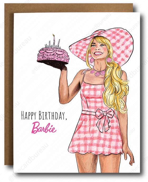 Barbie Birthday Card