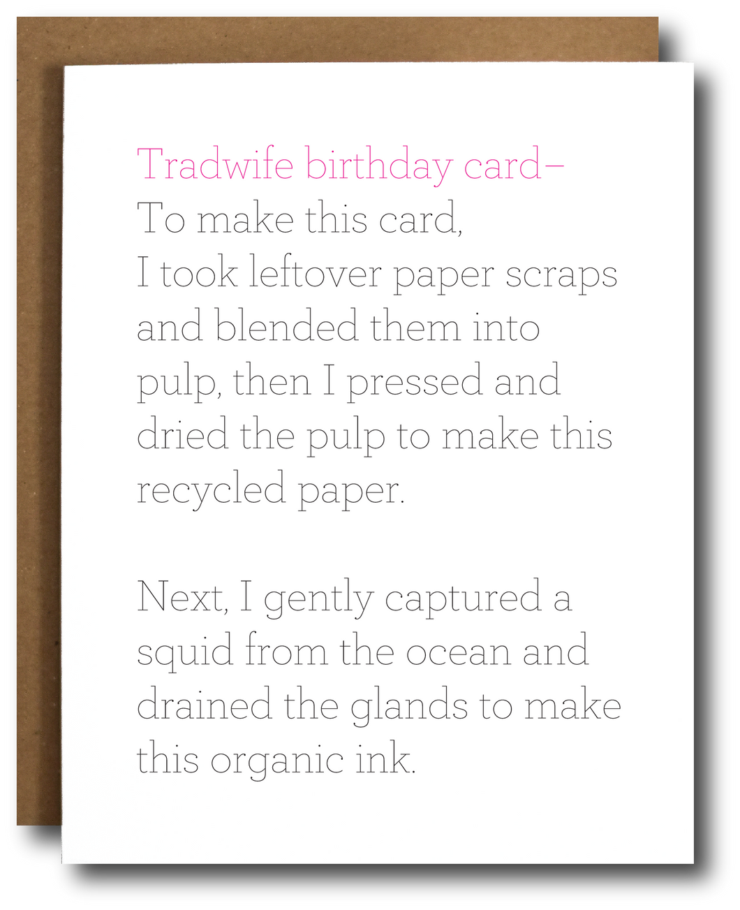 Tradwife Birthday Card