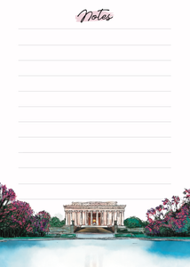 Lincoln Memorial Washington DC Notepad