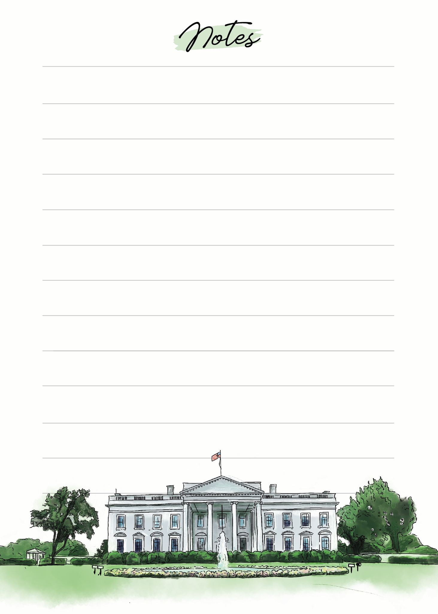 white-house-washington-dc-notepad-the-card-bureau for Free Printable Pictures Of The White House White House Washington DC Notepad – The Card Bureau for Free Printable Pictures Of The White House
