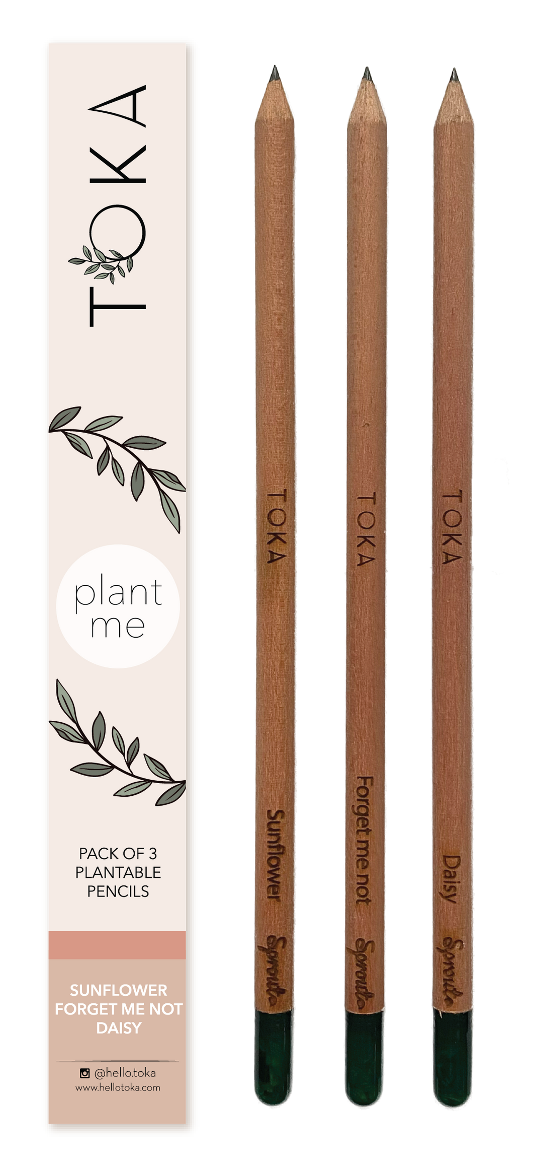 3 PACK PENCILS - FLOWERS