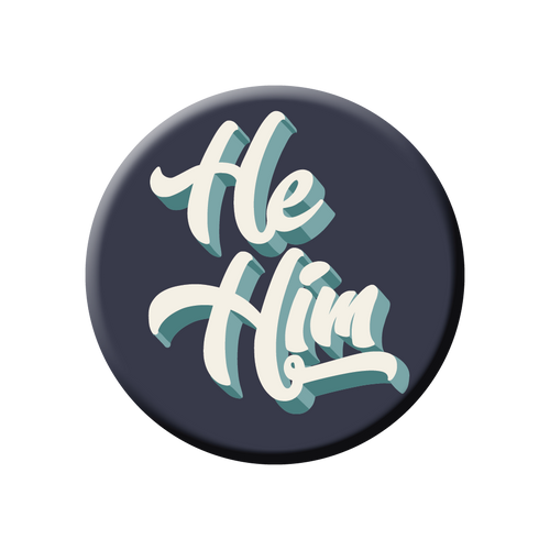 He/Him Pronoun Buttons