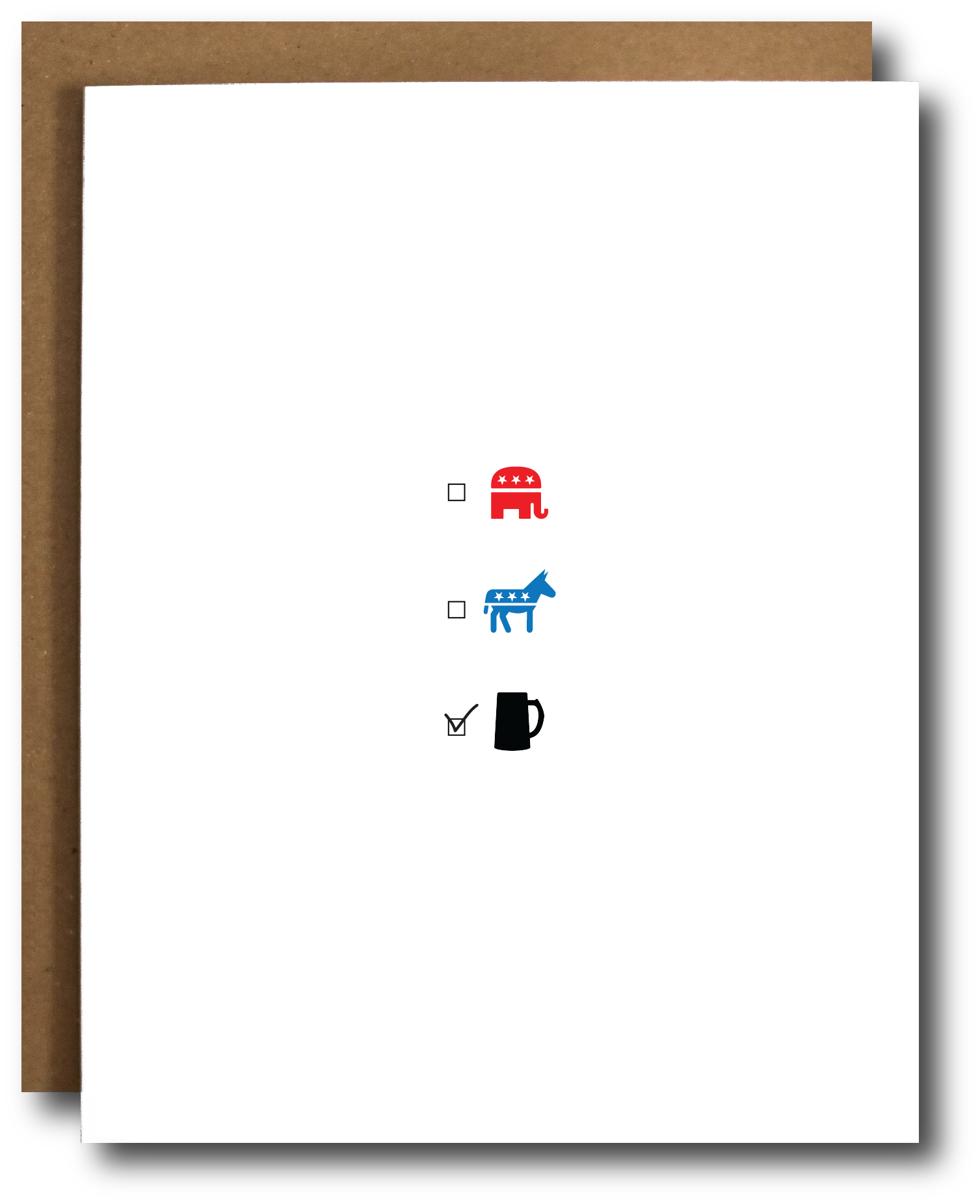 Beer Over Politics Card