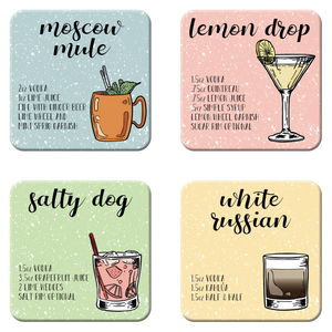 Vodka Cocktail Coaster Set