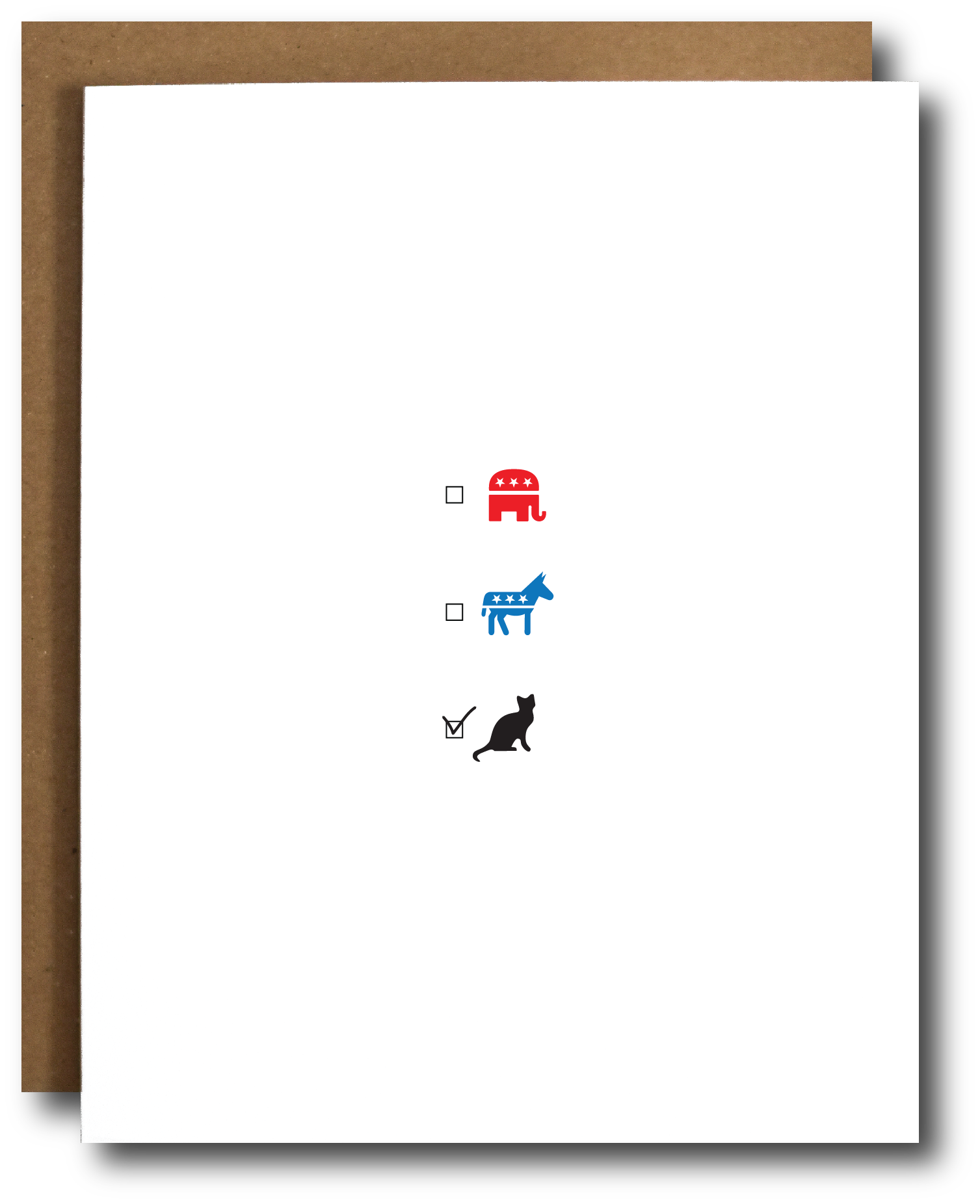 Cat Over Politics Card