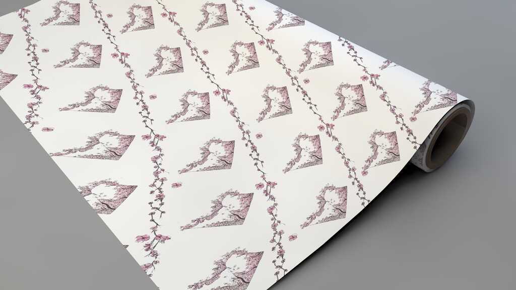 DC Cherry Blossom Gift Wrap