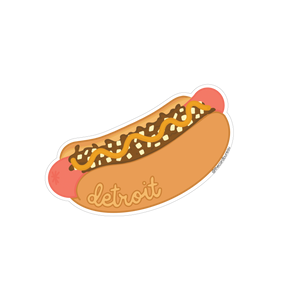 Detroit Hot Dog Sticker