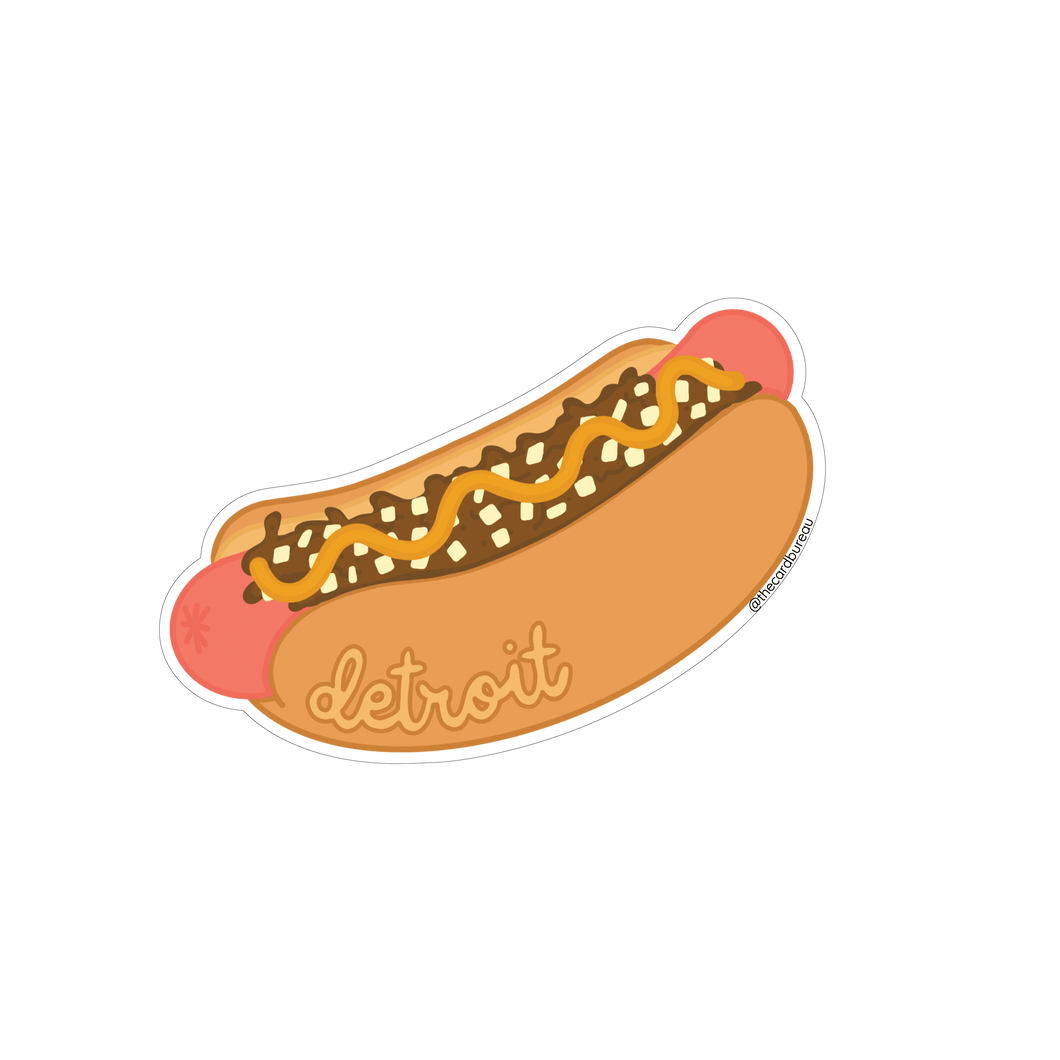 Detroit Hot Dog Sticker
