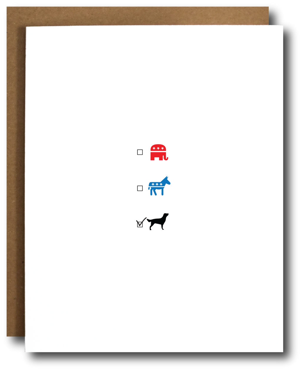 Dog Over Politics Card