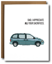 Minivan Dad Father's Day Card