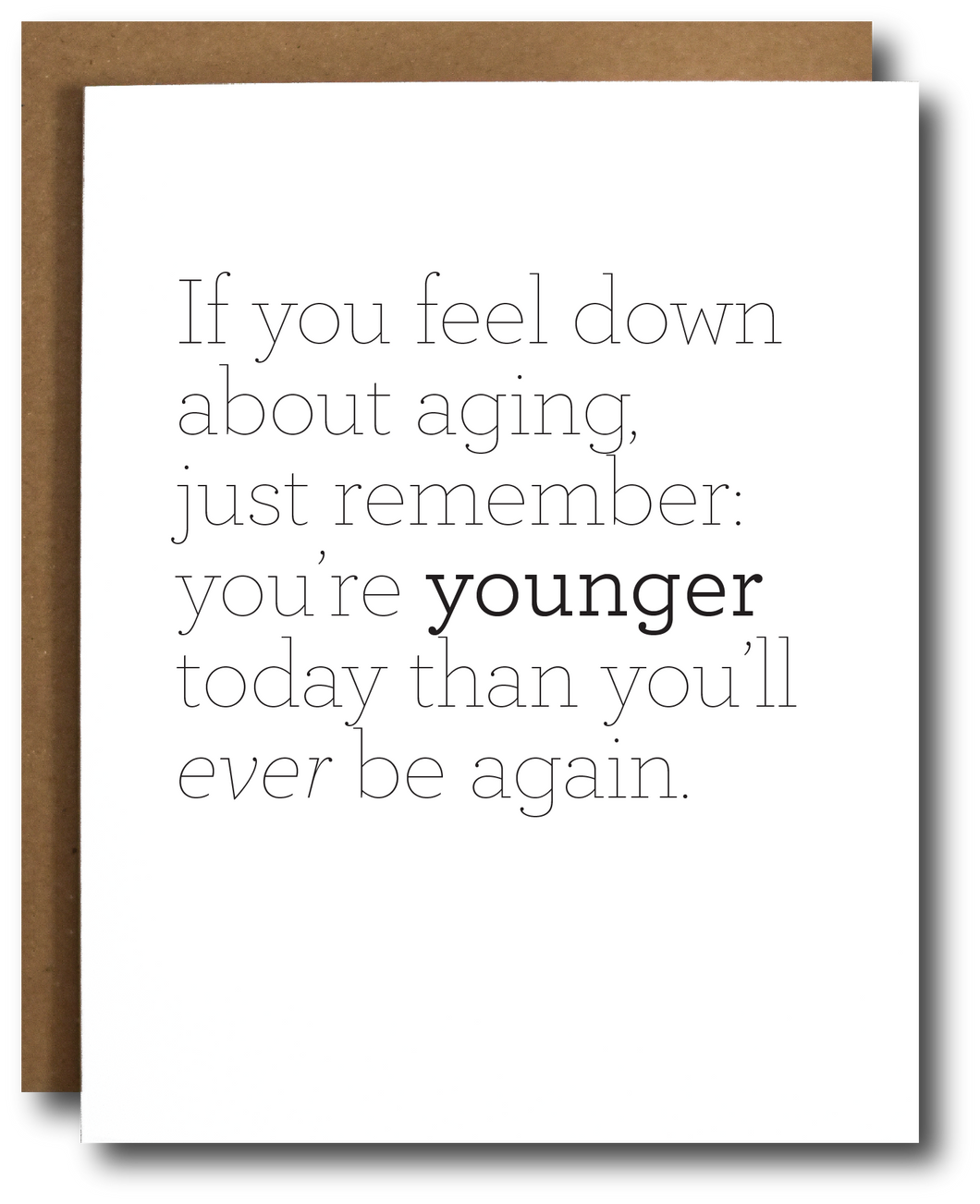 Down About Aging Card