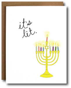 It's Lit Hanukkah Card