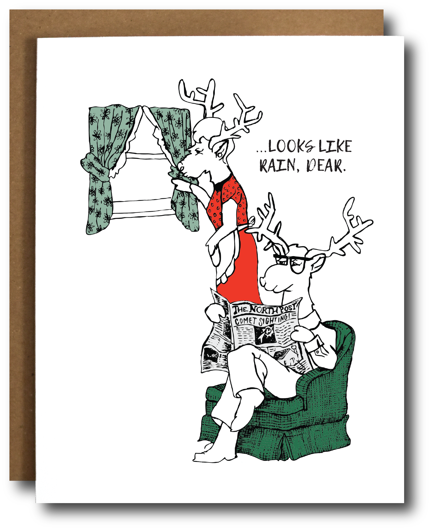 Reindeer Punny Holiday Card