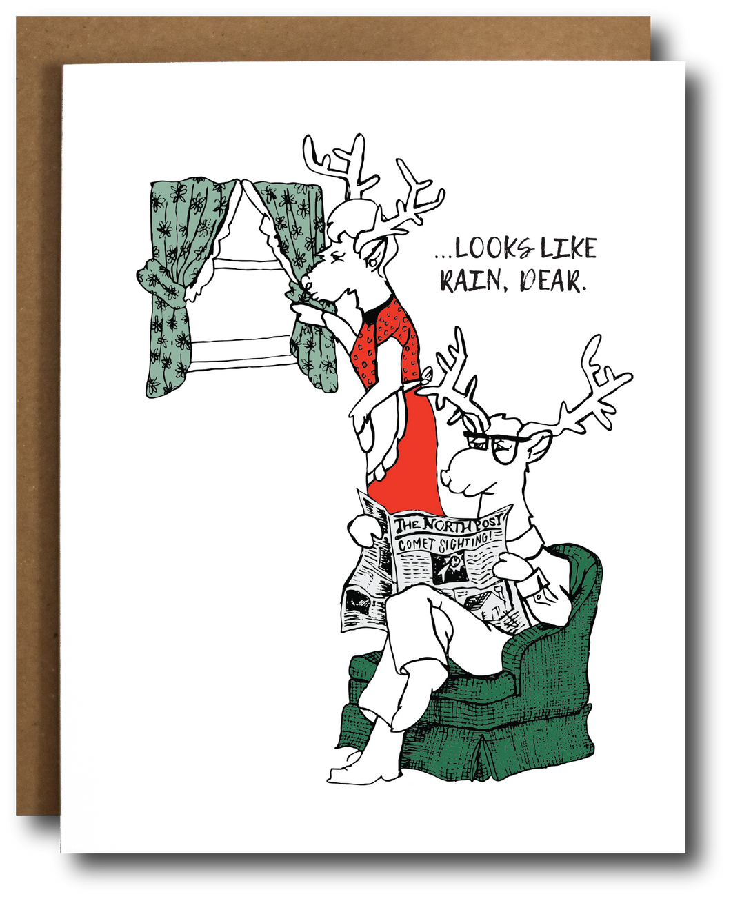 Reindeer Punny Holiday Card