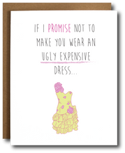 Ugly Dress Bridesmaid Card