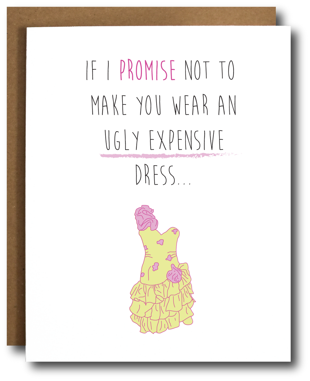 Ugly Dress Bridesmaid Card