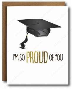 Gold Foil Proud Graduation Card
