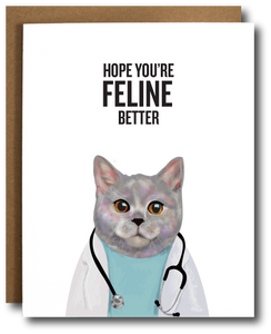Feline Better Get Well Card