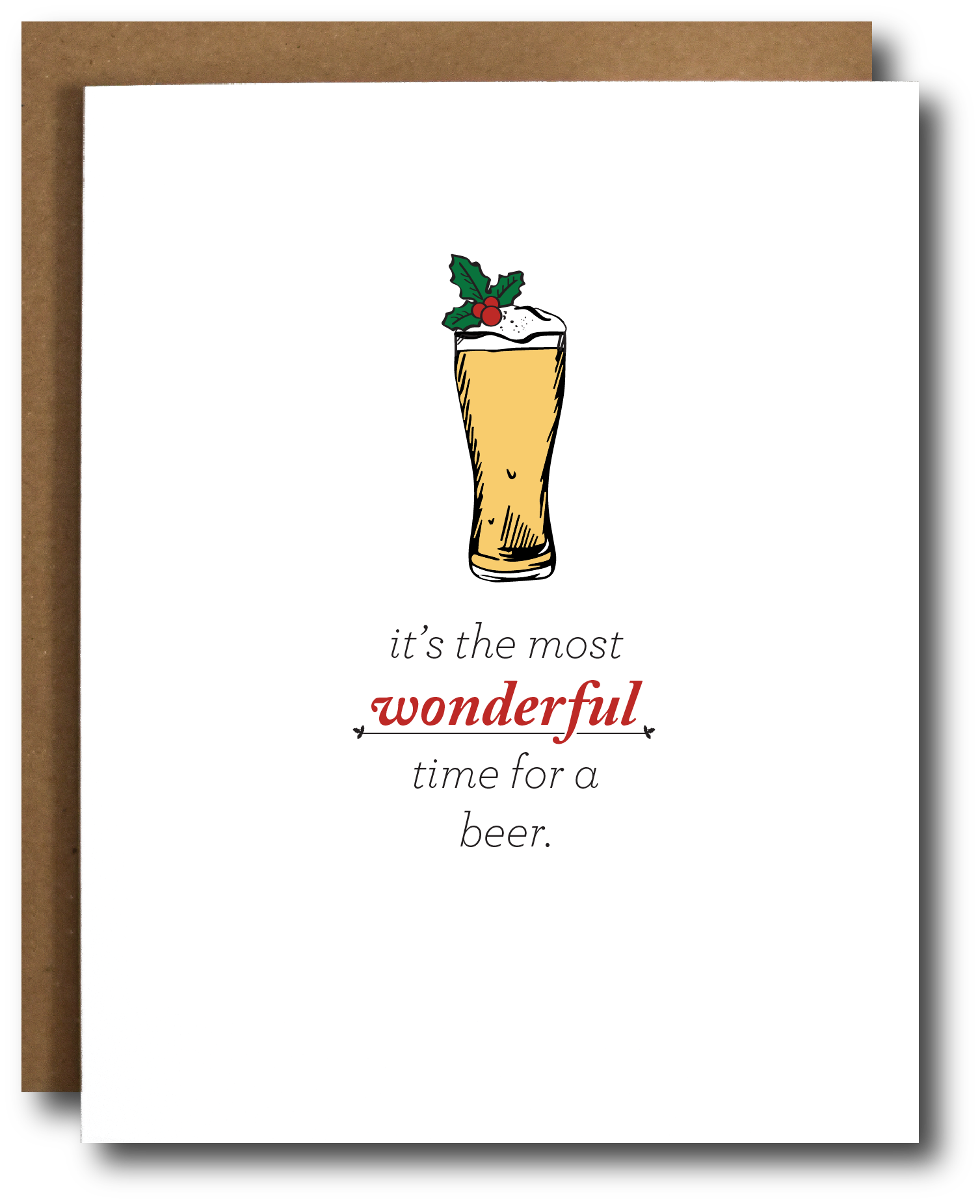 Wonderful Time for a Beer Christmas Card