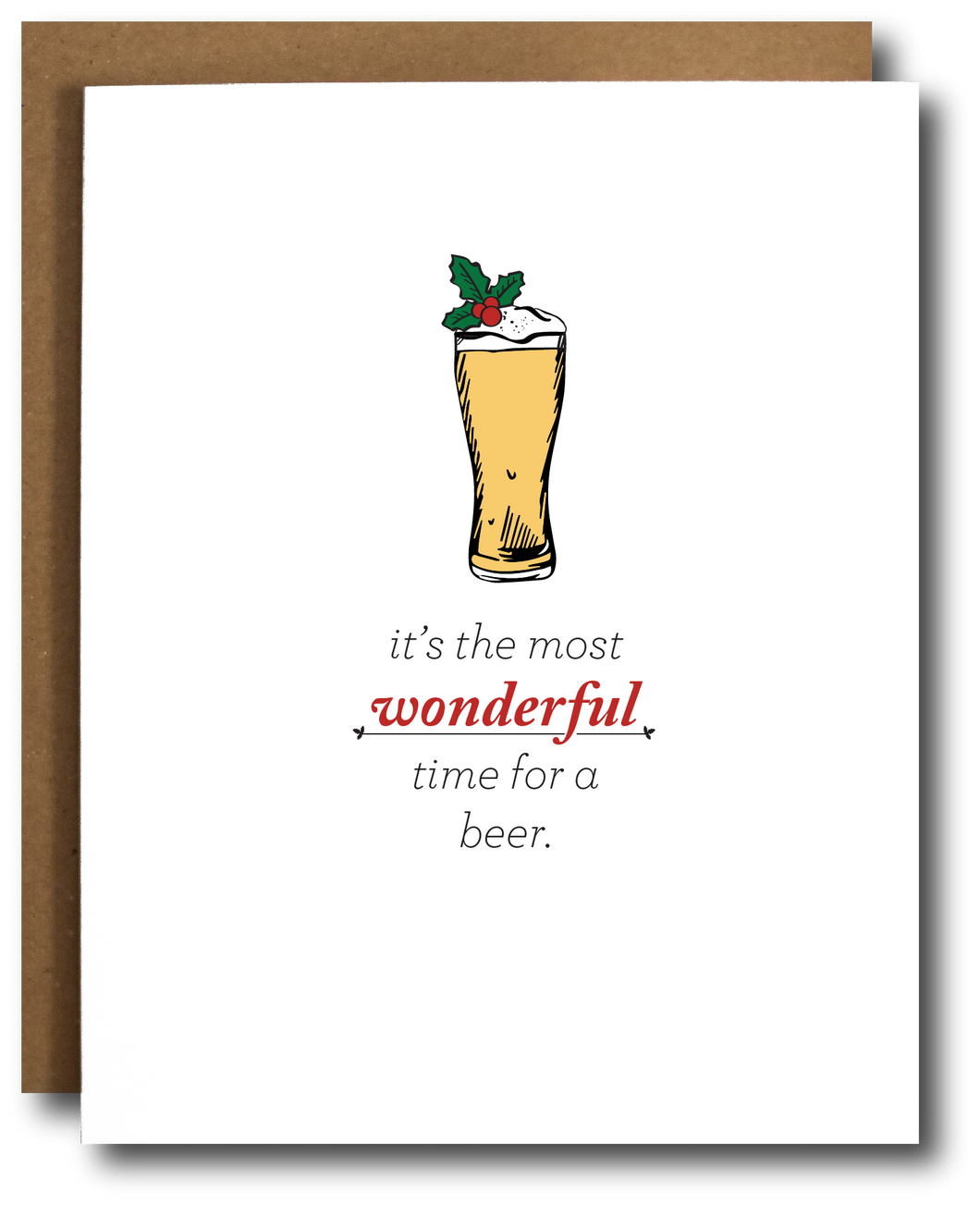 Wonderful Time for a Beer Christmas Card