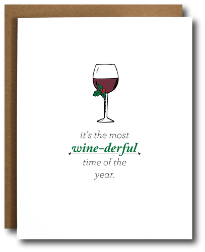 Wine-derful Time of Year Christmas Card