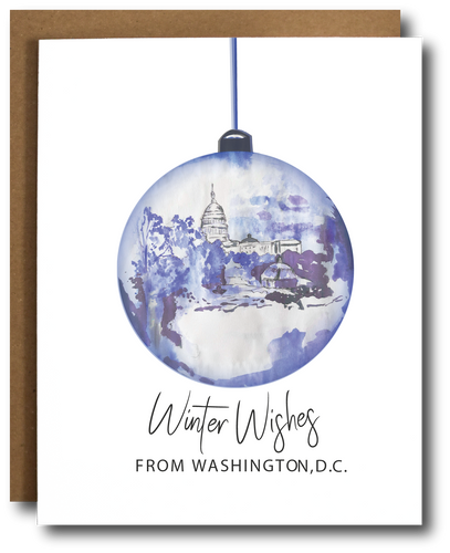 DC Christmas Ornament Card