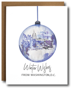 DC Christmas Ornament Card