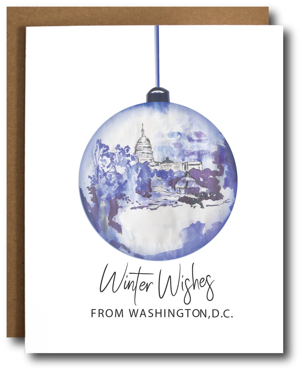 DC Christmas Ornament Card