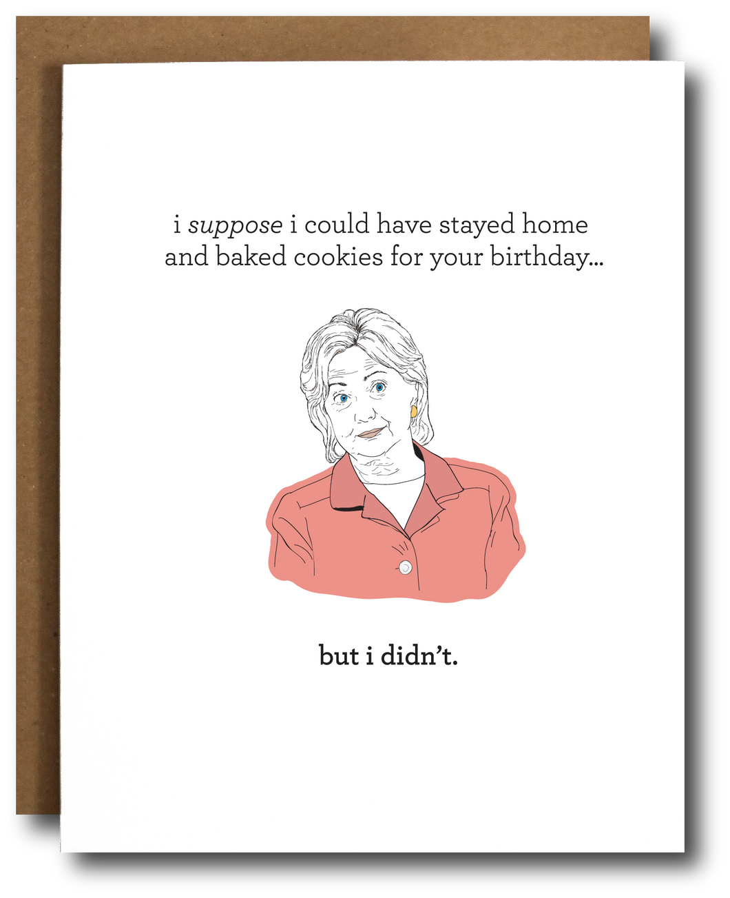 Hillary Clinton Baking Cookies Birthday Card