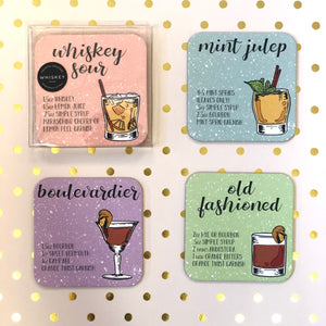 Whiskey Cocktail Coaster Set