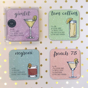 Gin Cocktail Coaster Set