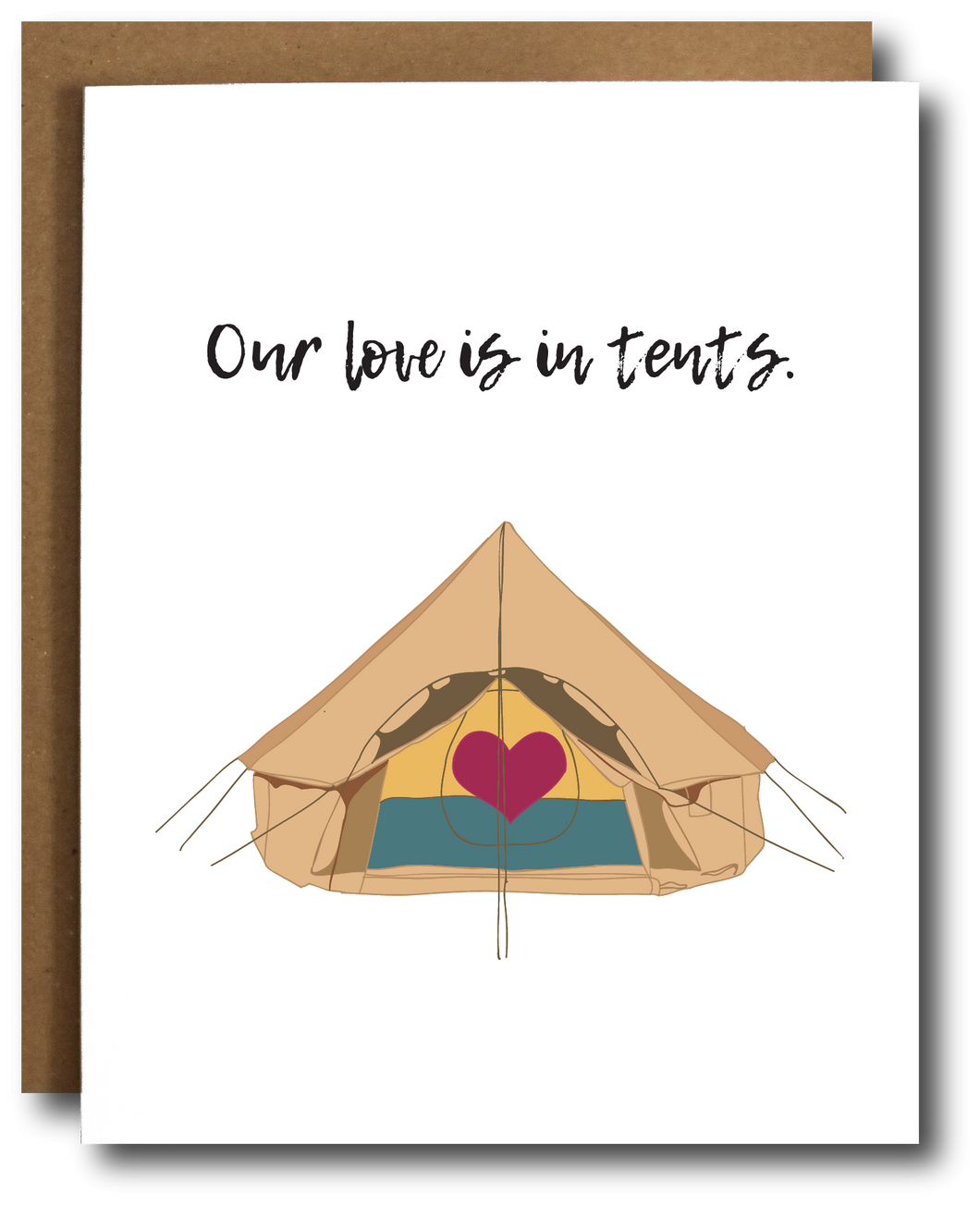 Our Love is in Tents Punny Card