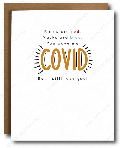 valentines day covid 19 greeting card with funny poem