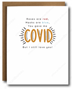 valentines day covid 19 greeting card with funny poem