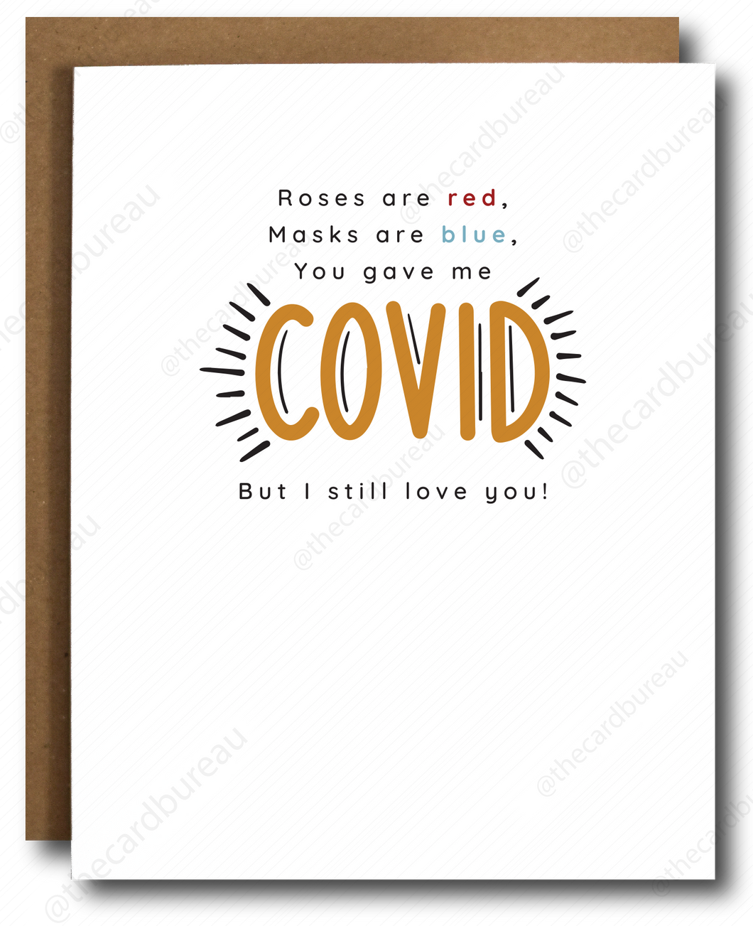 valentines day covid 19 greeting card with funny poem