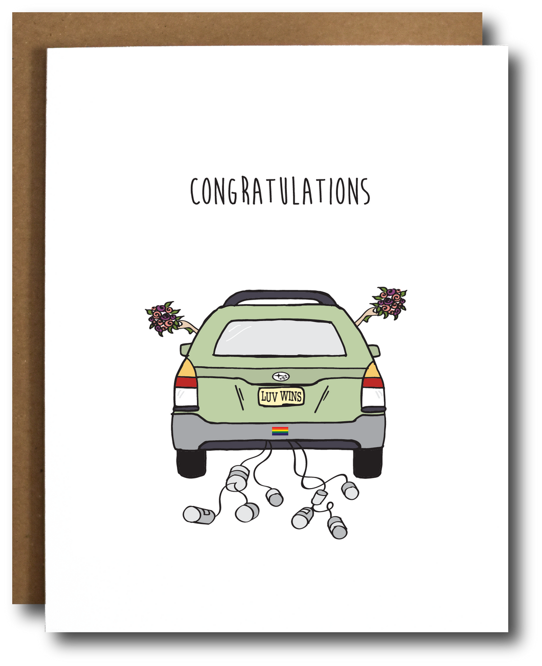 Subaru Lesbian Wedding Card