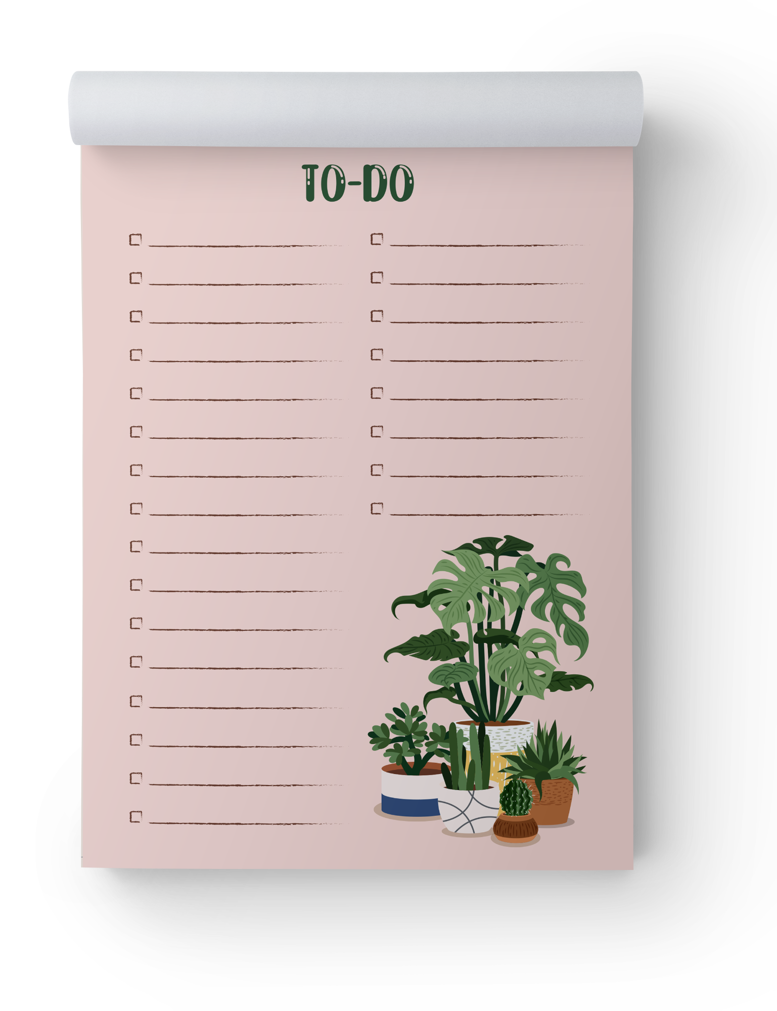 Monstera Plants To-Do Notepad