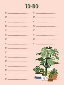 Monstera Plants To-Do Notepad