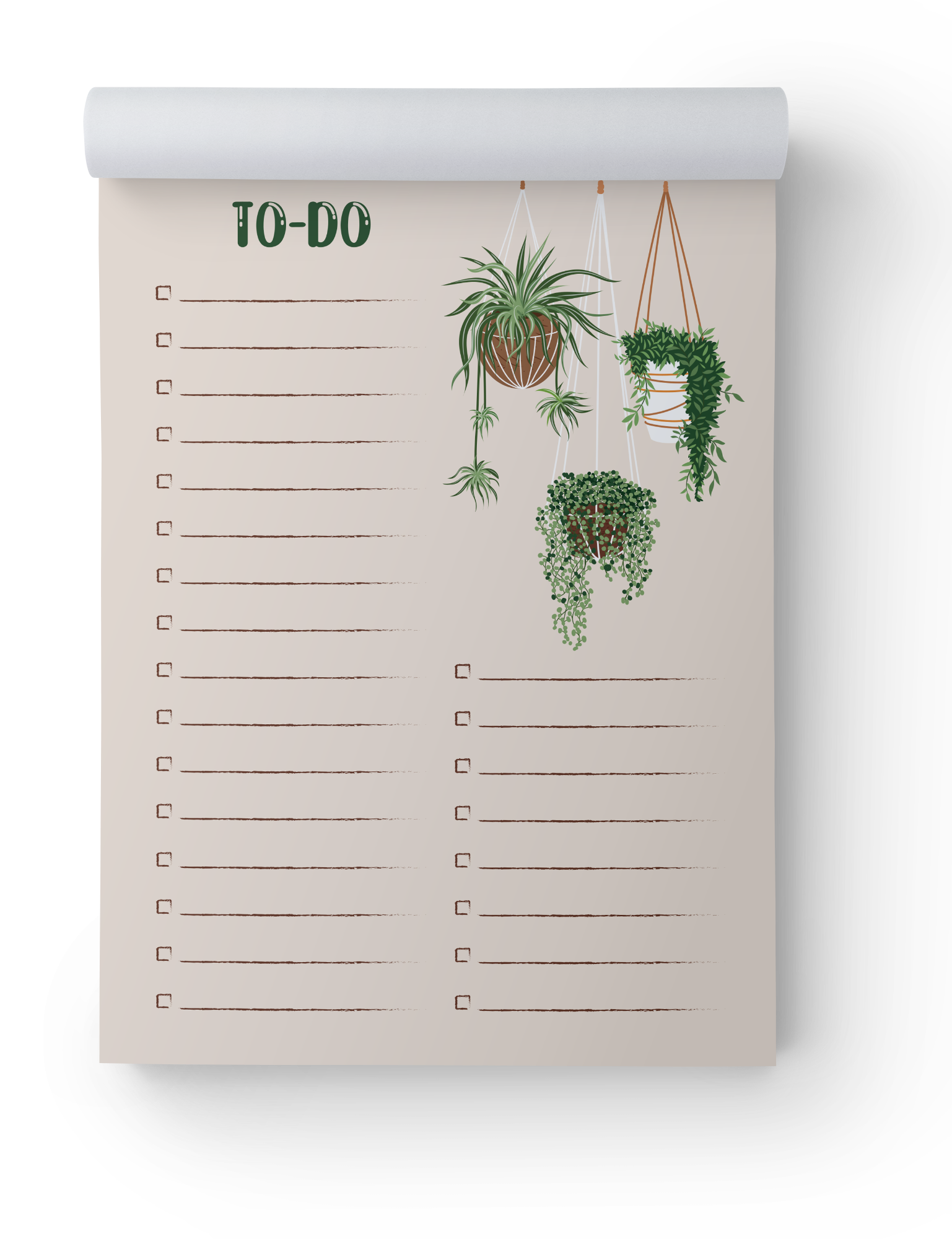 Hanging Plants To-Do Notepad