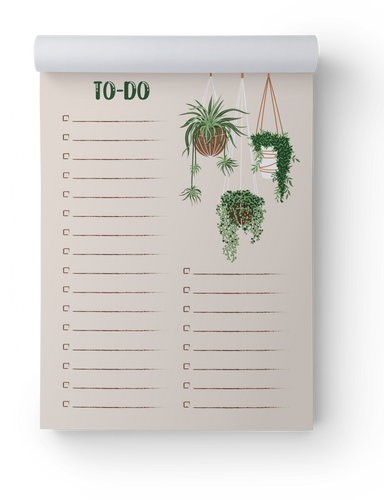 Hanging Plants To-Do Notepad