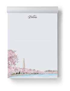 Washington Monument Cherry Blossom Notepad