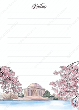 Jefferson Memorial Cherry Blossom Season Notepad