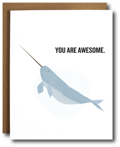 Awesome Narwhal Card