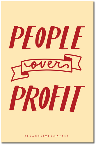 People Over Profit Protest Poster